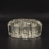 Vintage Domed Glass Flower Frog 11 Holes 3 Inches Wide Glass Flower Arranger