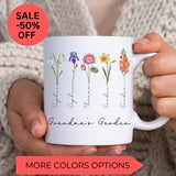 Grandma's garden mug, Month flower mug design, Gift ideas for Nana, Garden mug, Grandmas garden, Gift for grandma, Grandma Christmas Custom