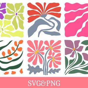 Abstract Flower Svg, Retro Flower Svg, Flower Clipart, Floral Svg, Boho Flower Svg, Flower Cut File, Daisy Flower Svg, Wall Art Svg, Cricut