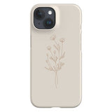 Modern Minimalist Flower Limited-Edition Phone Case | Wildflower Floral | Phone Case For iPhone 13 12 11 Samsung Galaxy Google Pixel | Beige