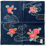 Vintage Japanese Handkerchief Tsubaki Flowers 21