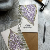 Original Hammered Botanicals Set of 2 Greeting Card 5"x7" - Chrysanthemum, Fern and Coleus
