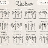 birthflower svg, birthmonth flower svg, birth month flower svg, birth flowers png,mothers day svg files for cricut, simple flower svg