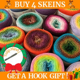Yarnart Flowers Cake Yarn, cotton cake yarn, shawl wrap yarn, cotton cake summer yarn, color gradient dress shawl yarn, super fine cake yarn