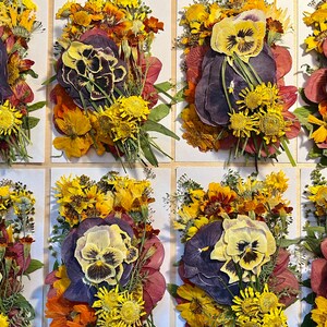 60 pcs 'Autumn' PREMIUM XL - *EDIBLE* pressed flowers & herbs - Chemical free, garden grown, hand pressed for baking/decorating