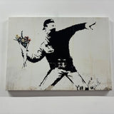 Banksy Art, Throwing Flowers Street Art, Banksy DŽcor, Banksy Print, Street Art Decor, Graffiti Art, Banksy Flower Bomber, Anarchy Graffiti