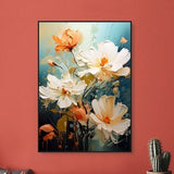 3D Original Flower Painting on Canvas Creamy Textured Wall Art Abstract Floral Art Living Room Wall Art Gift For Her Daisy Flower Painting