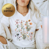 Cottagecore Shirt, Boho Wildflowers Shirt, Botanical Shirt, Flower Shirt, Gift For Her, Floral, Fast Shipping, Express Delivery Available