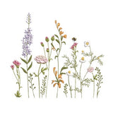 Wildflower Meadow no.3 Machine Embroidery Design, Botanical Flower Pattern Instant Download Zip + 14 elements,  9 sizes