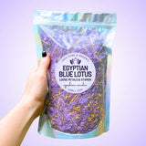 BULK ¥ FREE SHIPPING ¥ Organic Egyptian Blue Lotus Flowers ¥ Crushed/Whole ¥ Nymphaea caerulea ¥ Free of Pesticides, Fertilizers & Additives