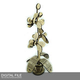 Orchid Flower 3D. Laser cut files SVG, DXF, PDF Digital product