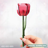 3D Laser Cut Tulip Flower Gift for Valentine, MotherÕs Day Wooden Tulip Gift for Her Digital Download |#345|