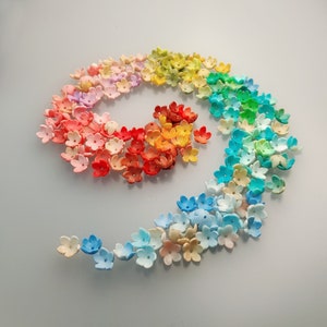 Handmade flower bead wreath necklace with multicolor polymer clay flowers
