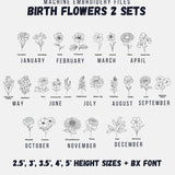 Mother's Day Embroidery Designs With Flowers and Children Names, Grandma Embroidery Patterns, Bx Font Included, Mom Embroidery Patterns Mama