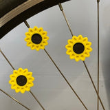 6x Sunflower Bike Spoke Decorations - bike flower decorations - bike gift for him or her - cyclist gift, for bike party or bike parade
