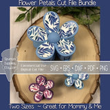 Digital Cut Files | Flower Hair Claw Clip PETALS | Two Sizes | Hair Clips | Cricut | Silhouette | or Hand Cut | Quick 'n Easy | Cut and Glue
