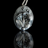 Silver jewelry - Fine silver pendant - nature  inspired wild flowers necklace. Fast free delivery available.
