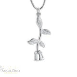 Rose Cremation Ashes Necklace - Memorial Keepsake Urn. . Free UK Delivery. Chain Included. Memorial Jewellery.