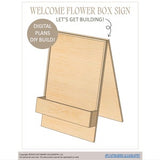 Downloadable Wedding Sign Flower Box DIY Wedding Sign Plans Flower Box Welcome Sign for Wedding Tutorial