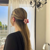 Two-tone Flower Hair Claw | Light Pink & Barbie Pink | Free Fast Delivery | Handmade from eco-friendly materials | Super High Quality