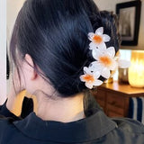 Colourful Flower Claw Clip, Cute Flower Hair Clip For Kids, Aesthetic Trendy Floral Claw Clip Hair Accessory