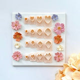 Flower Petal Clay Cutters | Set of 4 | Mini Micro Floral Petal Cutters | Polymer Clay Cutter | Flower Earring Cutters