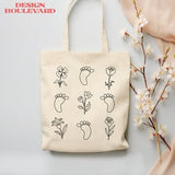 OB Nurse Wild Flowers Tote Bag, Midwife Canvas Tote, Obgyn Gift, Labor And Delivery Nurse Tote Bag, Obstetrician Gift, OB Doctor Gift, LD