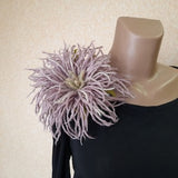 Felted flower brooch, Felt jewelry, Flower pin, Wool felt brooch, Felted flower corsage pin brooch, Art deco flower brooch,  Gift for women