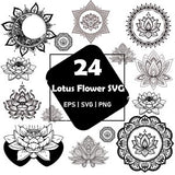 LOTUS SVG | Lotus Flower Png | Lotus Clipart | Lotus Cut Files | Lotus Flower Clipart | Lotus Silhouette | Digital Files | Instant download