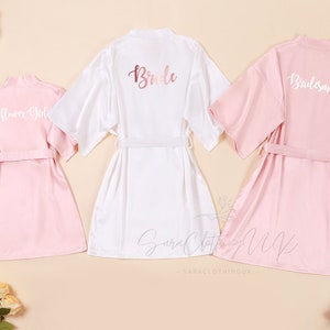 Personalized Bridesmaid Robes, Flower Girl Robes, Bridal Shower Party Robe, Bachelorette Gifts for Bridesmaids