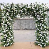 Greenery White Rose Flower Arch Flower Garland Flower Wedding Arch Flower Archway Flower Arrangement Rectangle arch flower pillar