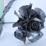 Natural steel handmade metal rose, NEW DESIGN large BLOOM for all occasions 6th 11th Wedding anniversary, forged flower with free delivery