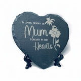 Memorial Engraved Slate Stone Nan, Memorial Grave Marker Personalised Nan Dad Mum Heart