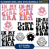 In My Flower Girl Era Svg Bundle, Bridal Party Svg, Flower Girl Shirt Design, Gift For Girl Svg, Digital Download, svg png Cricut Files