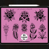 Flowers Vol. 1 - Procreate Tattoo Stamp Brush Set