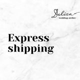 Express delivery, standard delivery upgrade - DelizaBridal, wedding dresses, bridal robes, bridal accessories