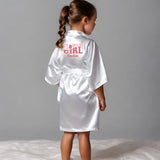 Flower Girl Robe - Flower Girl Robes - Satin Flower Girl Robe - Flower Girl Wedding Gift - Silk Robe - Personalized Satin Robe -Bridal Party