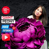 Giant flowers | PEONY Ñ Flowers templates & video tutorial ¥ DIY flowers ¥ handmade flowers ¥ paper flowers ¥ flower making ¥ giant flower