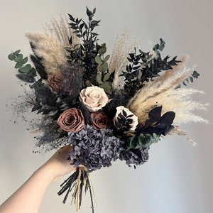 Bridal bouquet - Nightfall | Wedding bouquet | Boho | Dried flower bouquet| Moody wedding_Dried Flowers_Vintage_Nature Inspired_Handmade_