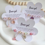 Flower Girl Bracelet Will You Be My Flower Girl Proposal Gift Personalised Flower Girl Card  Bracelet Kids Flower Girl Jewellery Gift