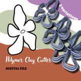 Organic flower | Digital STL File, Polymer Clay Cutter, 4 sizes