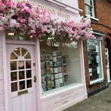 Pink Cherry Blossom Flower Garland, Shop Front Flower Garland, Cafe Front Flower Decor, Restaurant Flower Decor