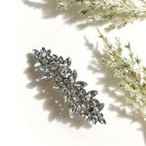 Silver diamantŽ flower hair clip | elegant rhinestone hair pin | crystal bridal bridesmaid wedding hair accessories | prom party christening