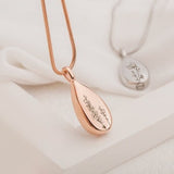 Cremation Jewelry for Women - Engraved Birth Flower Urn Necklace - Personalized Birth Flower Memoria Jewelry - Keepsake Ashes for Human