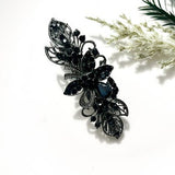 Sapphire blue rhinestone flower hair clip | elegant diamantŽ bridal hair slide  | Bridesmaid flower girl guest hair pin party | gift for her