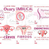 OB GYN Valentines Cards. L&D valentines cards. Labor nurse gift. GYN office gift. Valentines cards for Labor nurses