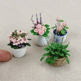 Dollhouse 1:12 Scale Miniature plants Clay Flower Model Handicrafts