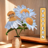 Reversible amigurumi pattern, Crochet Flower Pattern, Daisy Fairy Pattern, Tutorial PDF With Instructions, Crochet Flower Doll