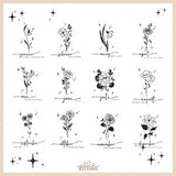 SVG Bundle - 12 hand-drawn birth flowers for each birth month for gifts and crafts - plotter file Ella Mattsson