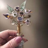 Florence by Moonlight Glass Flower Designer Bouquet, Miniature Glass Flowers, Romantic Bouquet